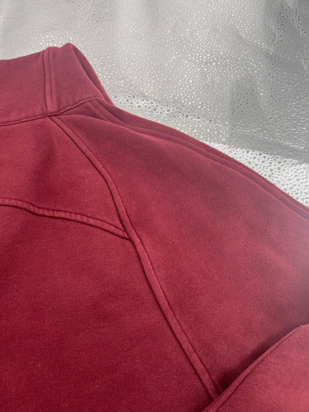 Lululemon Scuba Oversized Funnel Neck Half-Zip Sweatshirt Red Merlot Size XS/S - Picture 10 of 14